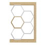 Hanah Home Estantería Roble y Blanco Moderna Novedosa 90x24.6x140 cm